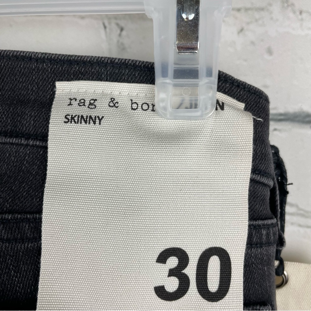 New RAG & BONE Skinny Jeans Rock Black Jeans Size 30 - Picture 5 of 6